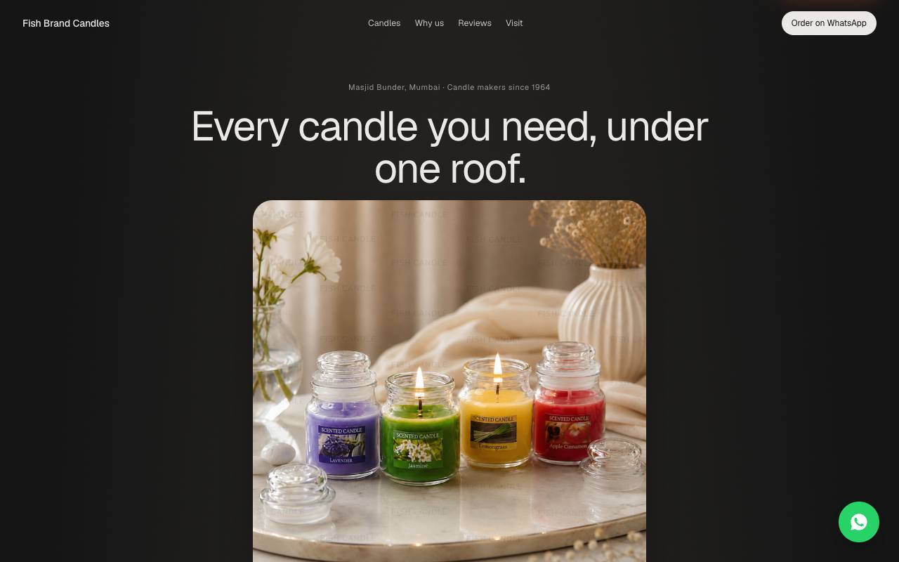 Candle makers website concept, Mumbai