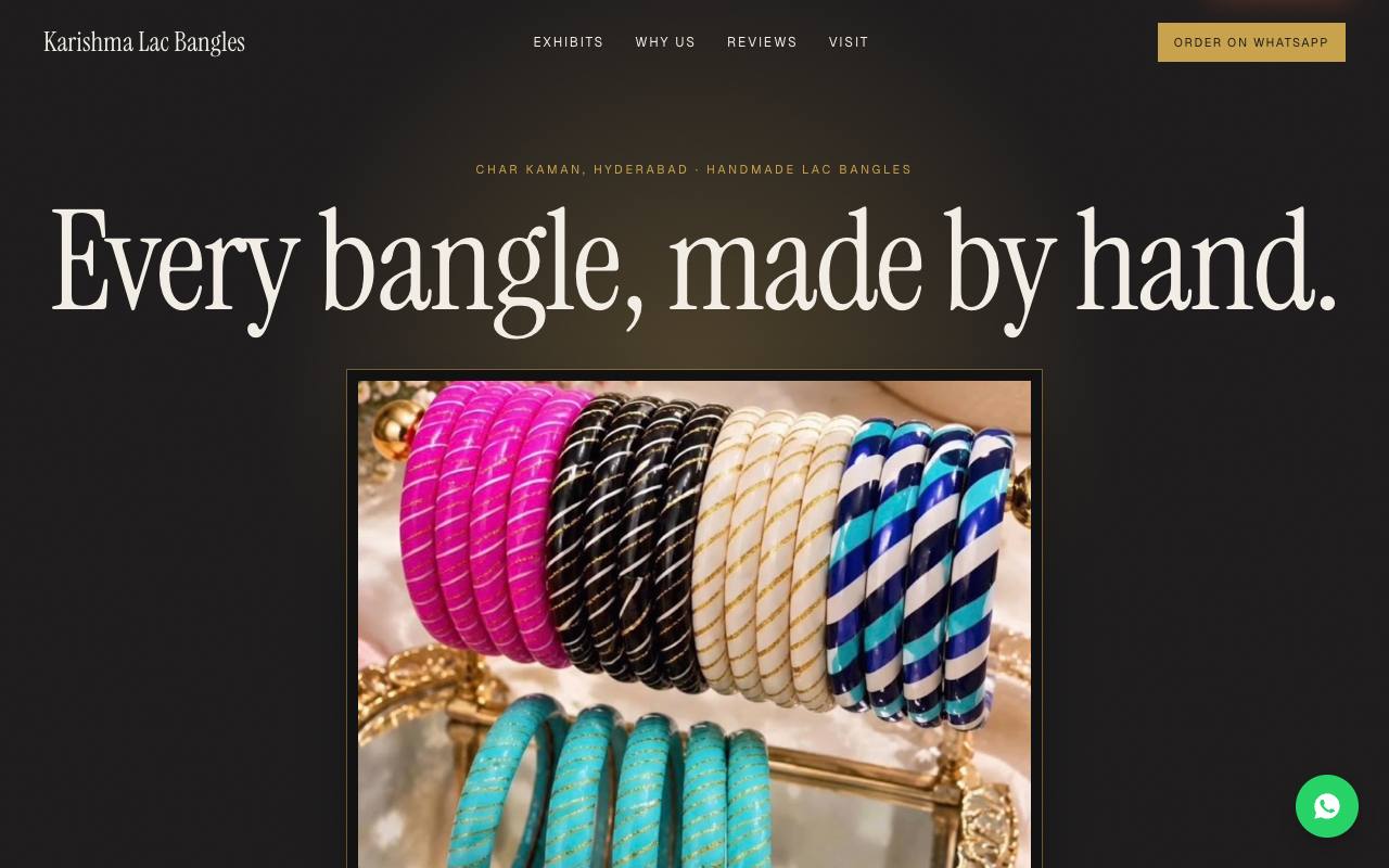 Bangle makers website concept, Hyderabad