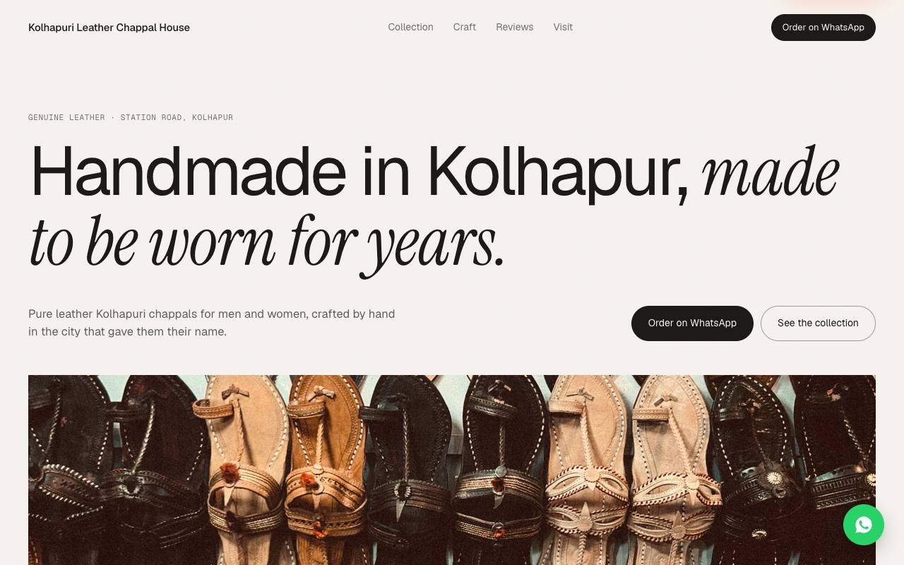 Footwear shop website concept, Kolhapur