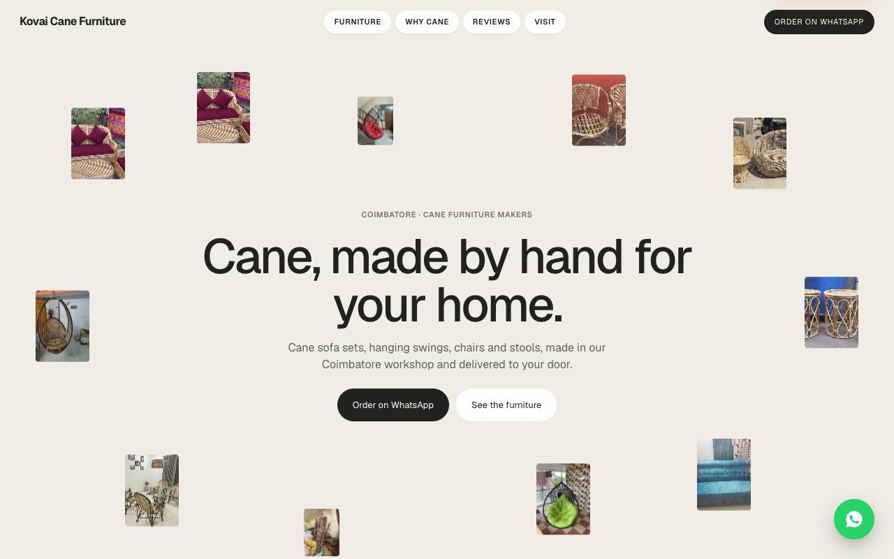 Furniture maker website concept, Coimbatore