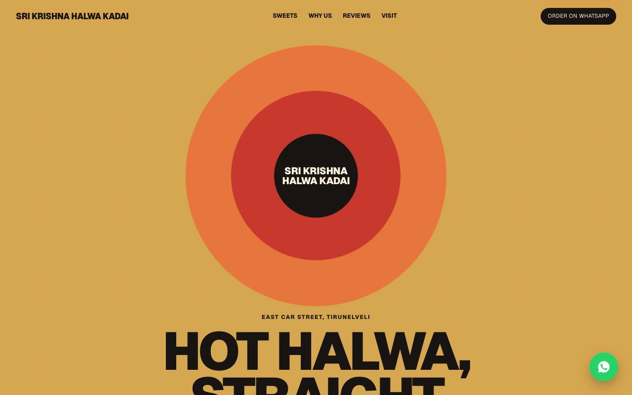 Sweet shop website concept, Tirunelveli